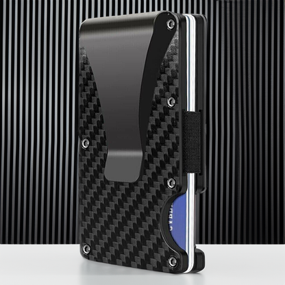 RFID Blocking Men's Carbon Fiber Metal Wallet - Nevalax